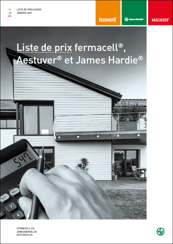 Liste de prix James Hardie Suisse 2021